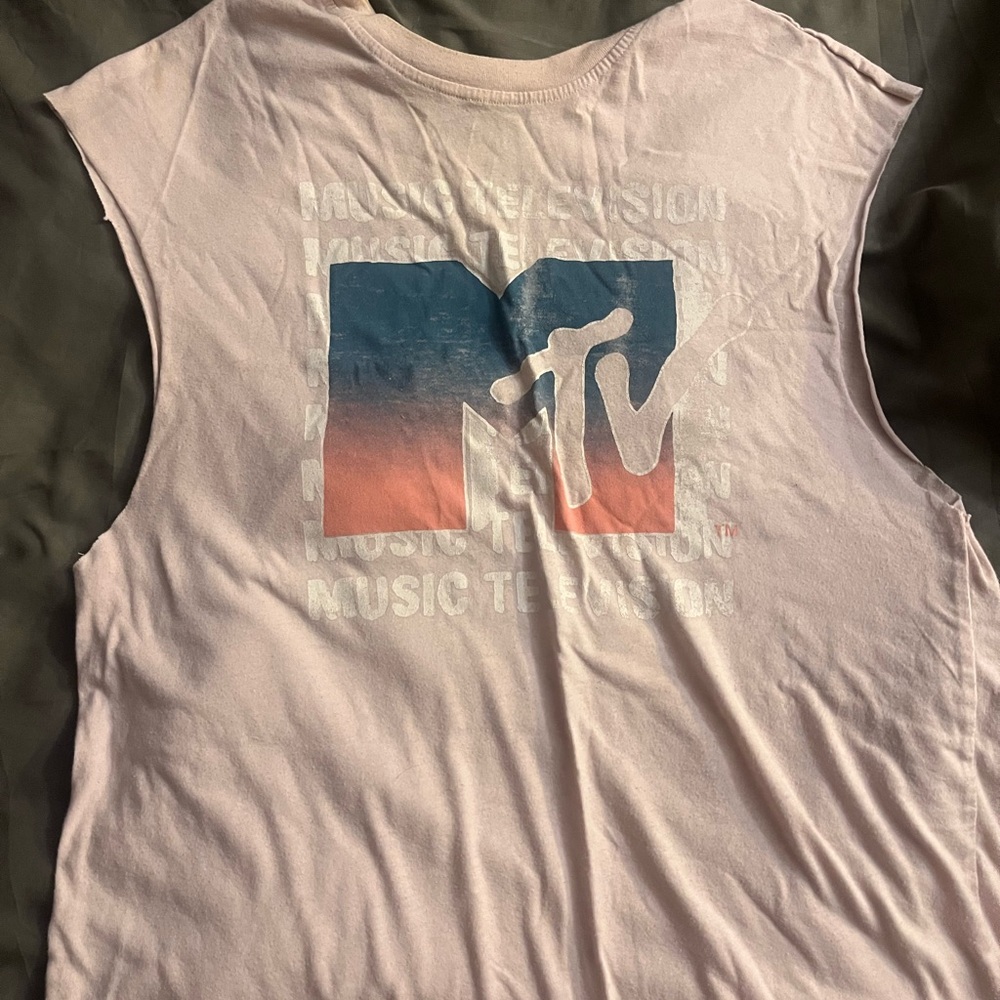 MTV Pink and Blue Tank Top